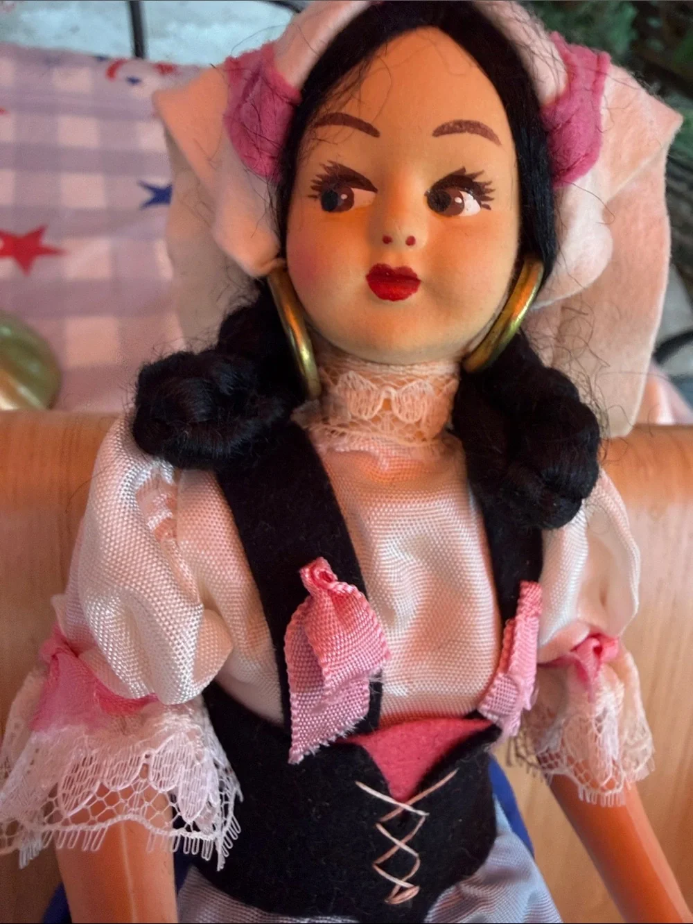 Eros Florene Naples Traditional Blue & Pink Souvenir Doll